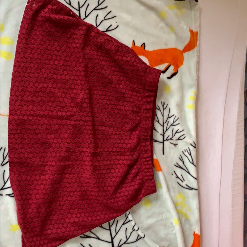 Red skater skirt